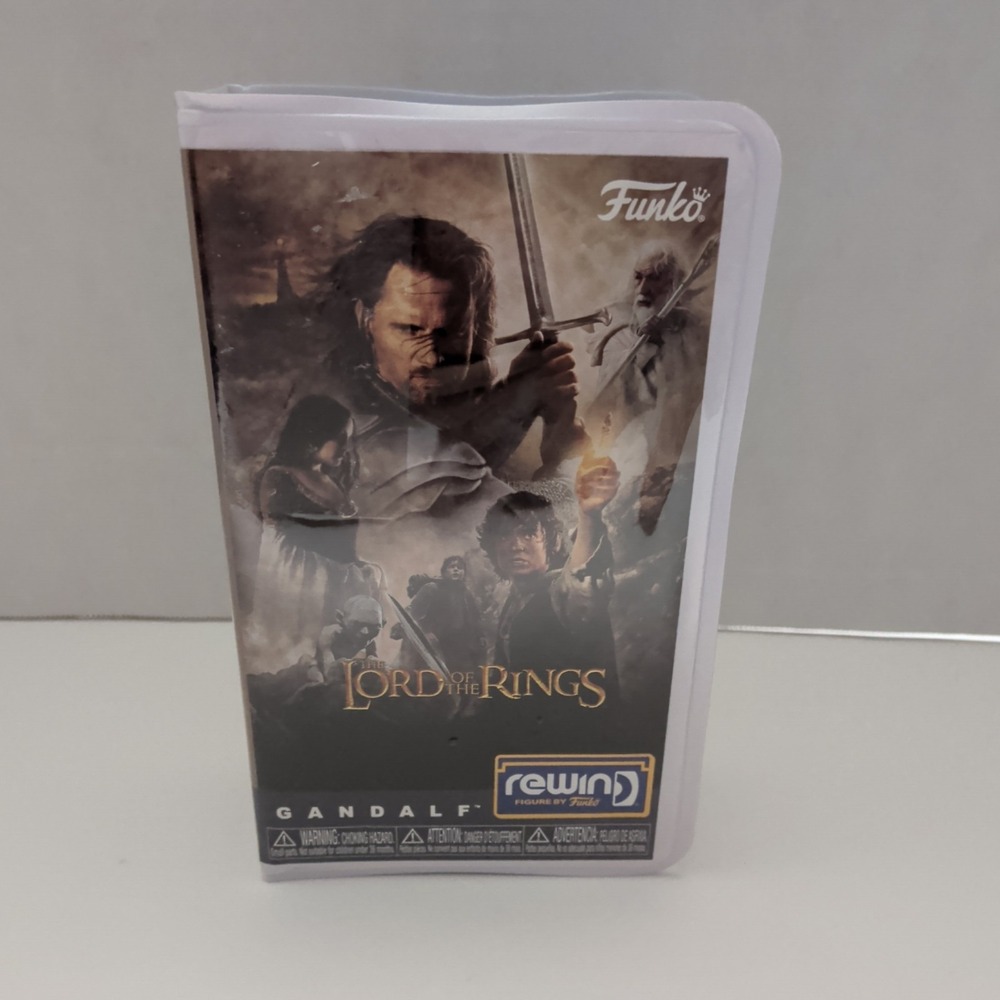 Funko Rewind Lord of the Rings Gandalf Vinyl Figure VHS Case Character Card